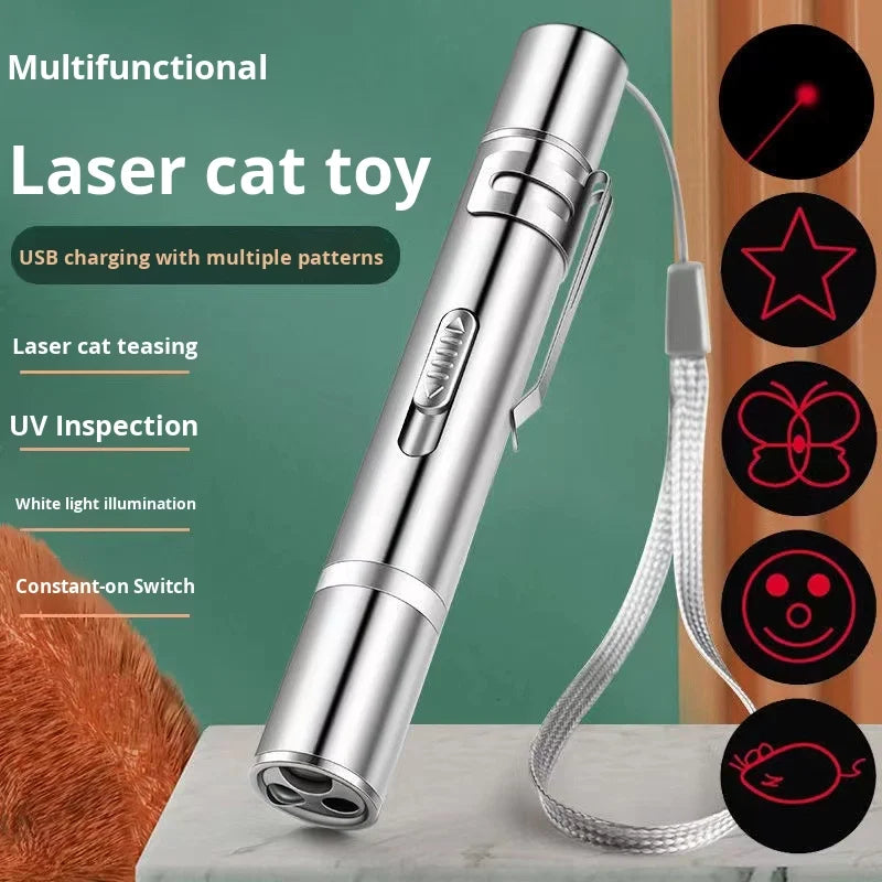 Eco-Friendly Rechargeable Infrared Classic Cat Laser Toy Plastic Pet Interactive Movement