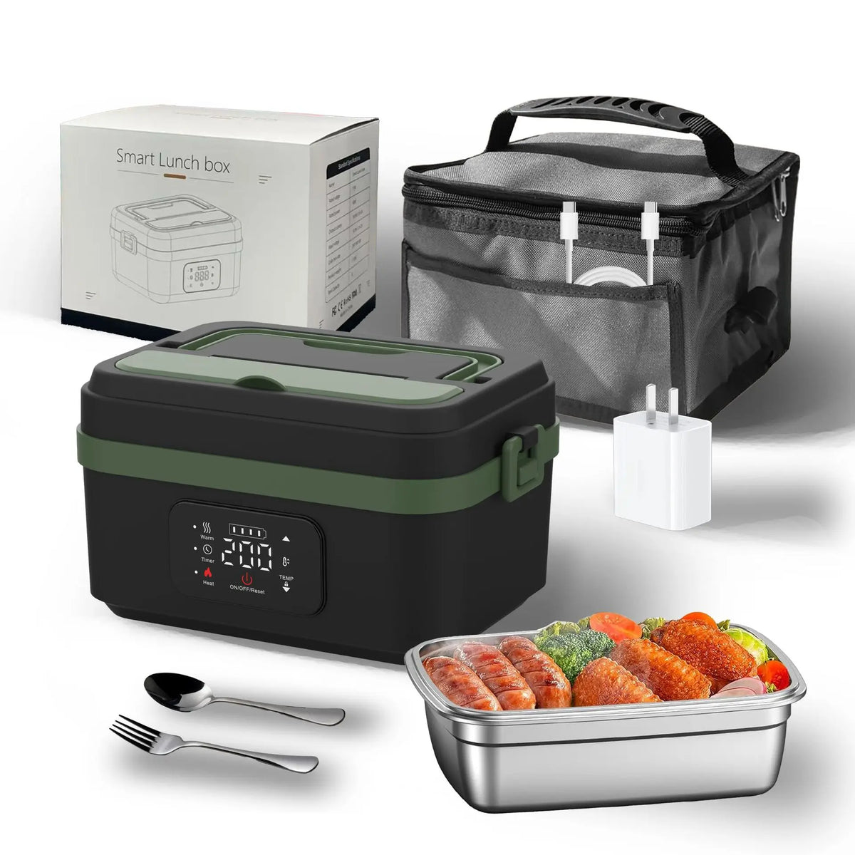 Portable Cordless Electric Lunch Boxes Automatic Self-Heating Food Warmer for Office