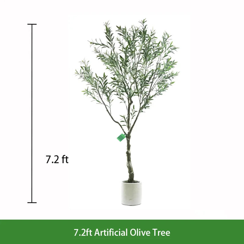 Lifelike Real Touch Artificial Potted Olive Tree Decorative Faux Plant for Indoor Outdoor