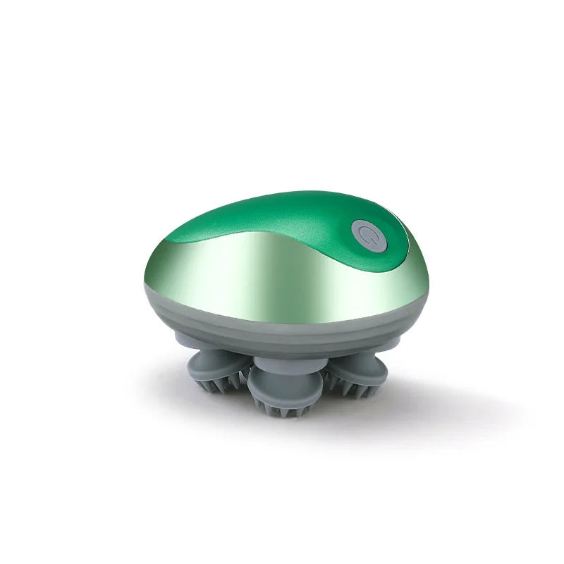 Handheld Waterproof Electric Scalp Massager Cordless 3D Deep-Kneading Massage Head