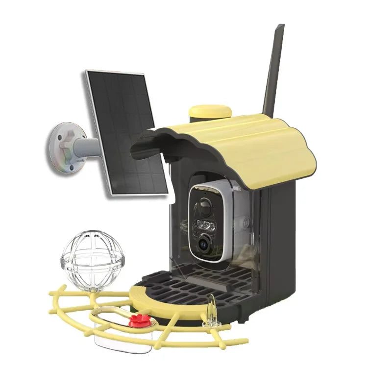 Outdoor Waterproof Solar Bird Feeder with Camera WiFi Smart APP Remote Video Suitable