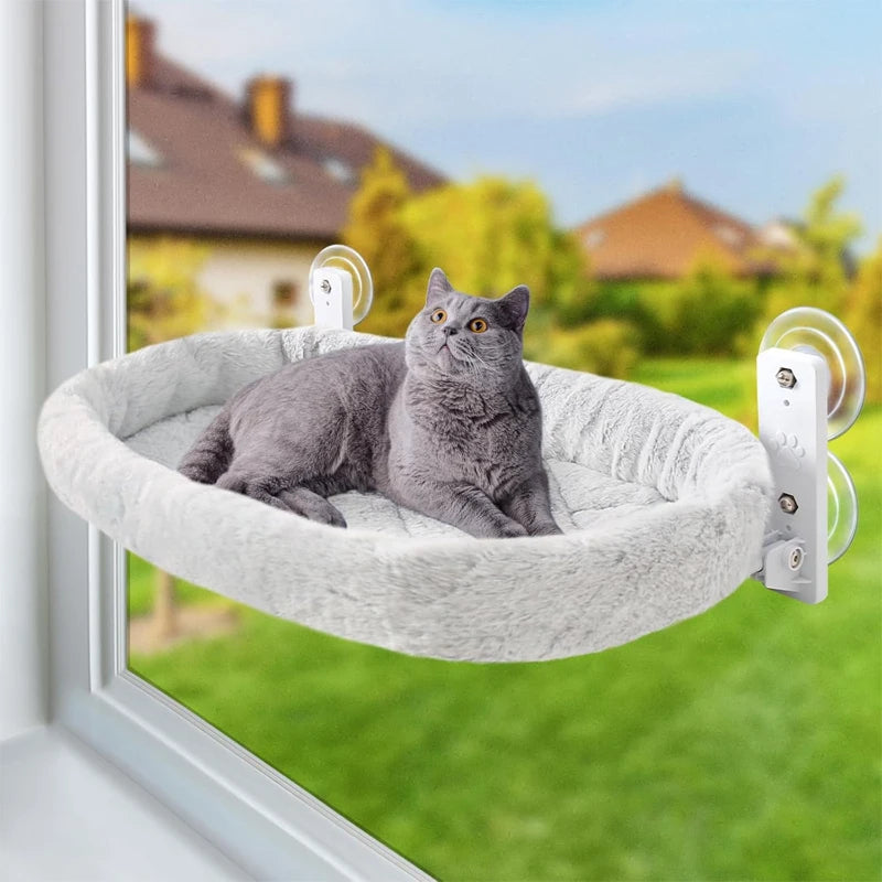 Cat Window Hammock Perch With Strong Suction Cups Indoor Cordless Foldable Cat Hammock