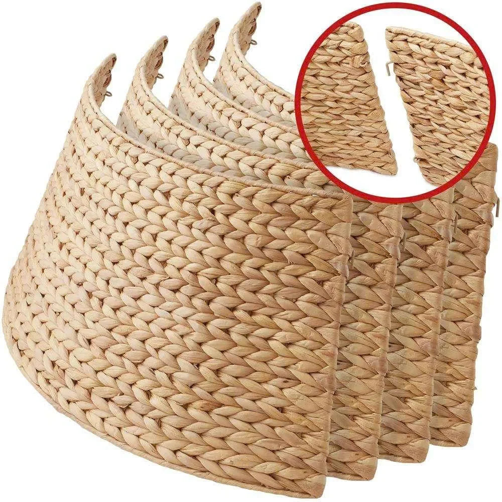 Handmade Water Hyacinth Christmas Tree Collar for Artificial Tree Base Cover Farmhouse