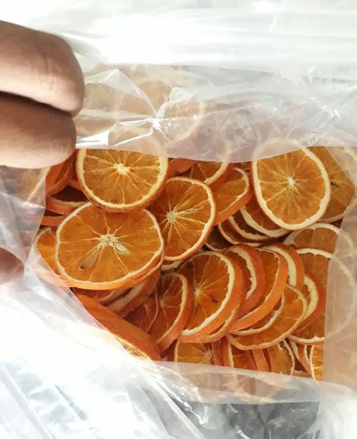 Blue Lotus Dried Orange Slices In Mason Jar Sweet Taste 12 Months Shelf Life