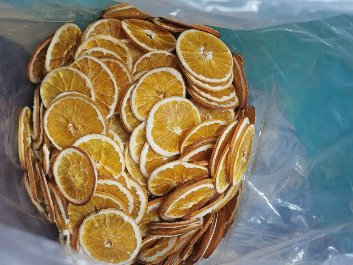 Blue Lotus Dried Orange Slices In Mason Jar Sweet Taste 12 Months Shelf Life