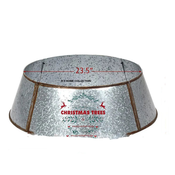 Tree Collar Home Garden Decoration Metal Iron Rustic Galvanized Tree Collar for Christmas