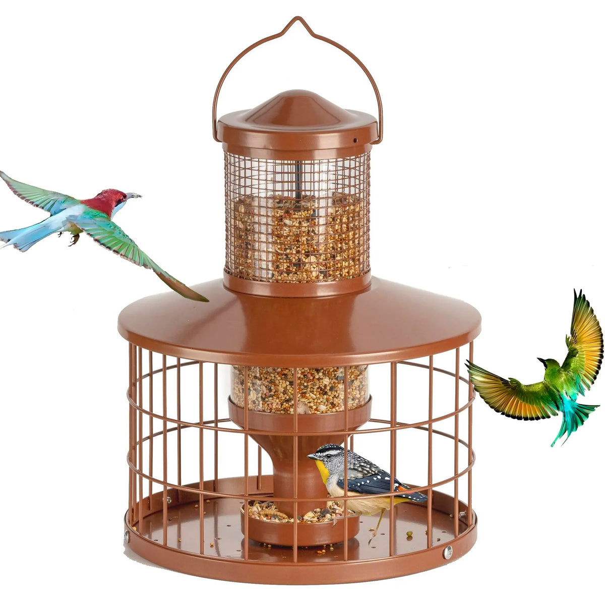 Bamboo Smart Bird Feeder with Camera & Solar Panel-Eco-Friendly Tabletop Garden Use