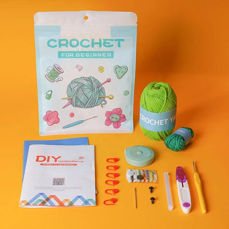 Dinosaur Crochet Kit for Beginners with Step-by-Step Video Guide