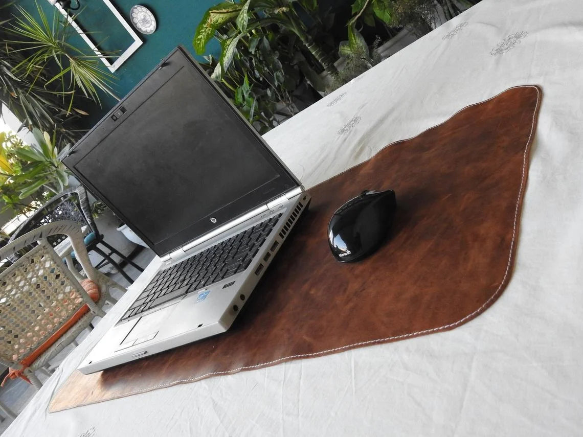 Genuine Leather Laptop, Computer Mat Desk Pad Leather Mat Cover Mouse Pad Customized