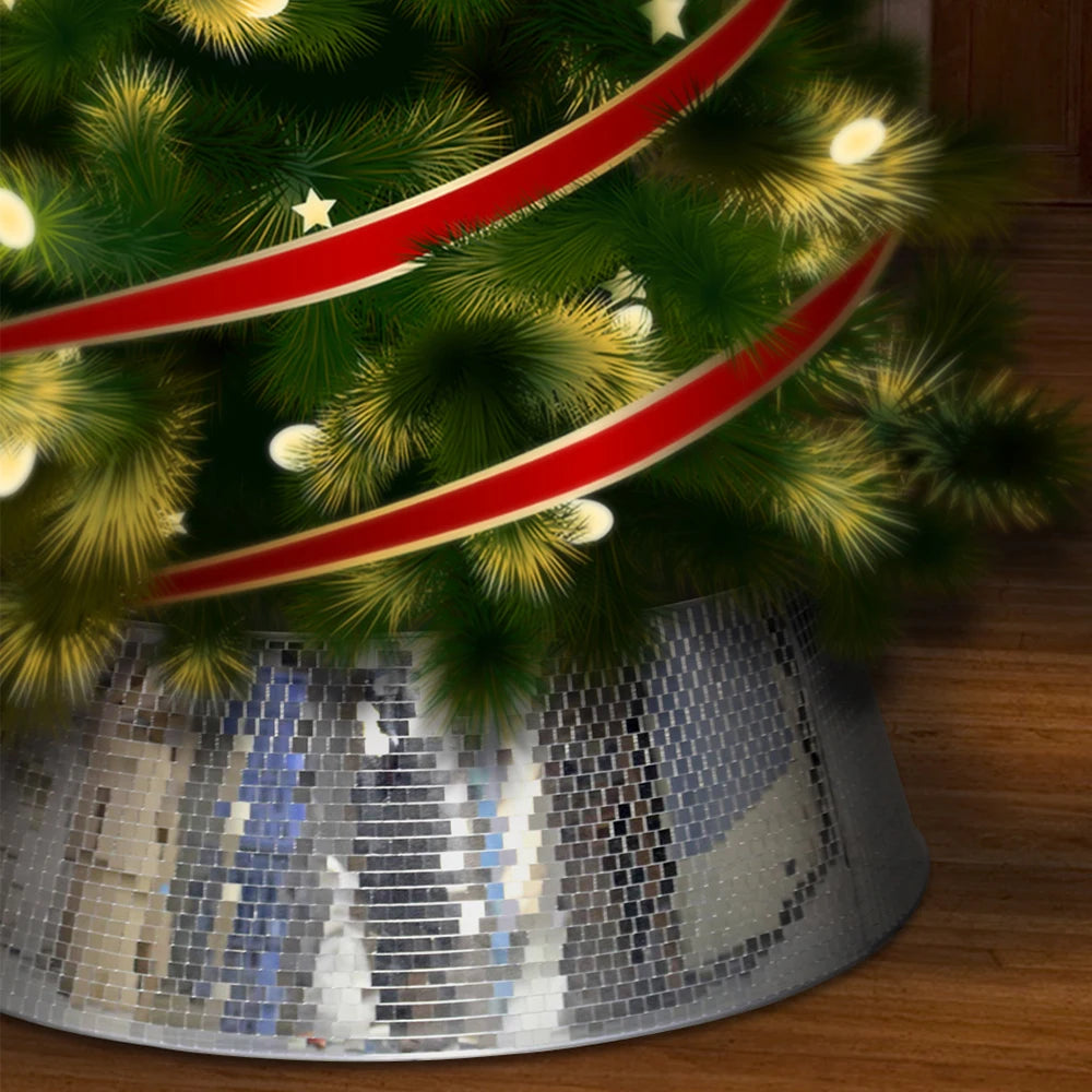 Eco-Friendly Price Christmas Tree Skirt Collar Galvanized Metal 25"X25"X10" 1 Color Yingtu