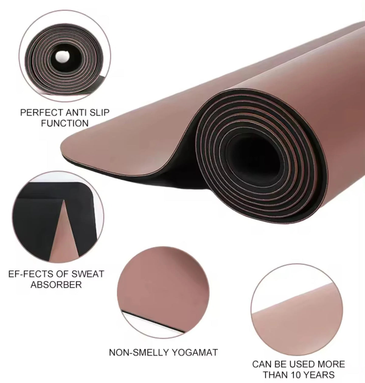 Free 4.5mm PU Rubber Non-Slip Eco-Friendly Fitness & Yoga Pilates Mats Nature Rubber
