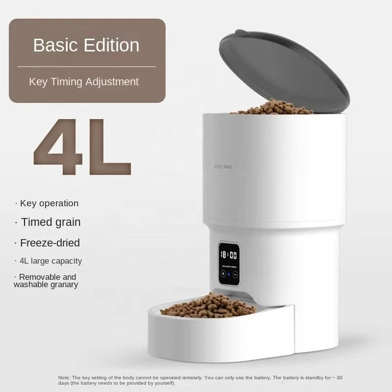 Smart Pet Feeder Automatic Plastic Food Dispenser App-Controlled Dog Feeders