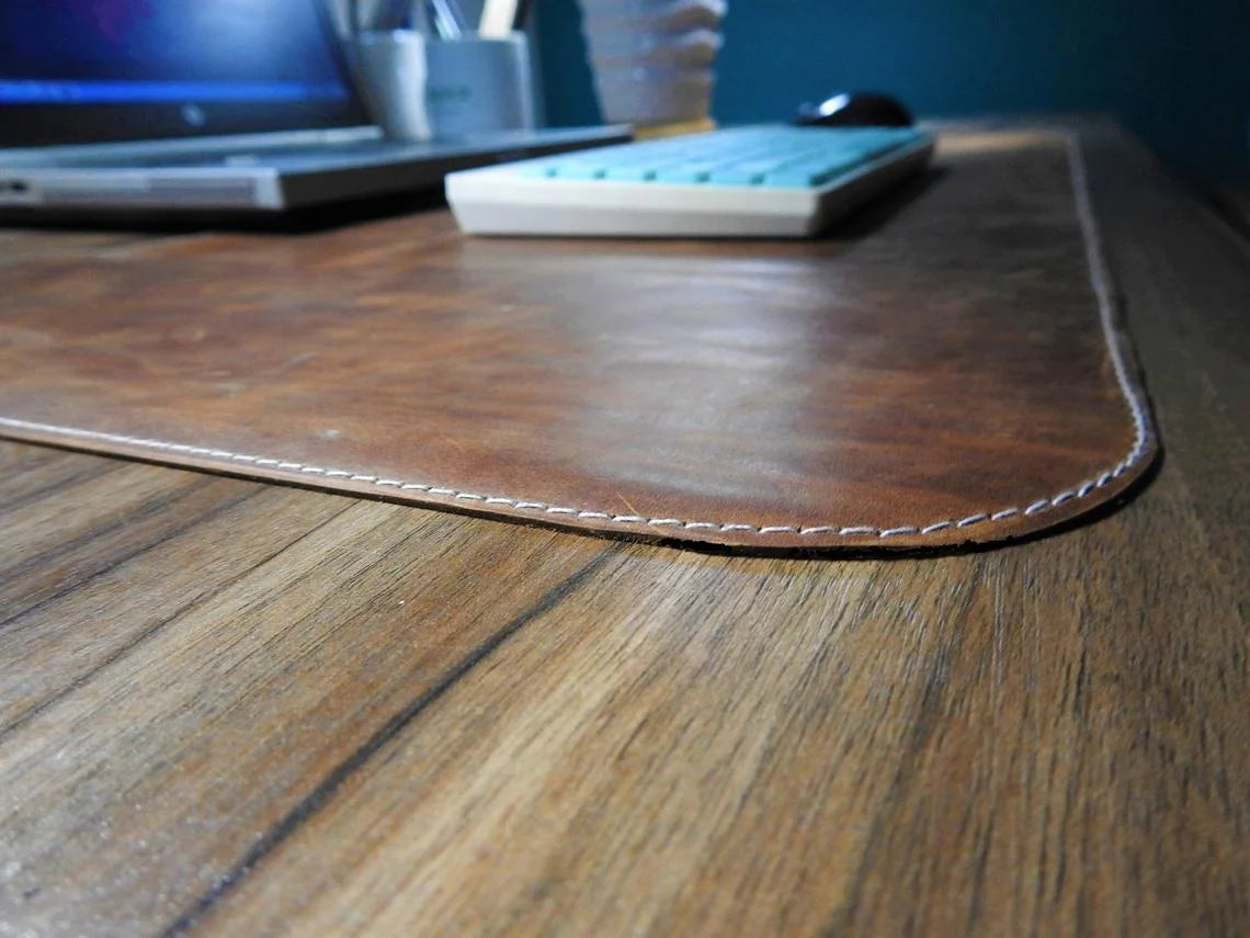 Genuine Leather Laptop, Computer Mat Desk Pad Leather Mat Cover Mouse Pad Customized