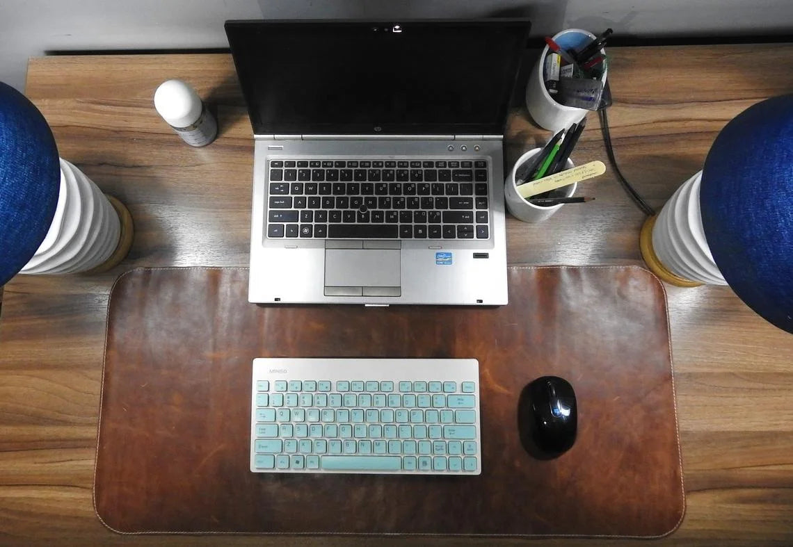 Genuine Leather Laptop, Computer Mat Desk Pad Leather Mat Cover Mouse Pad Customized