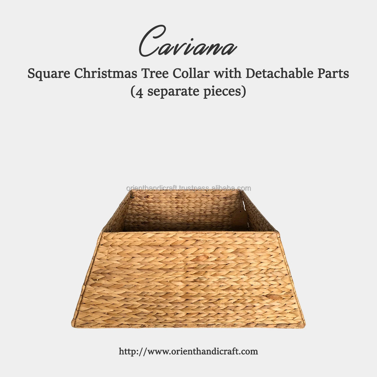 Sustainable Plant Fiber Contemporary Design Home Decor Square Christmas Tree Collar
