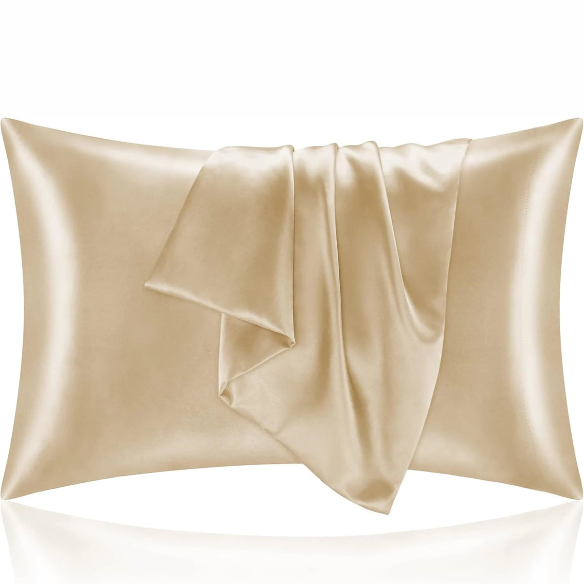 Modern Embroidery Satin Silky Smooth Cooling Pillowcase with Hypoallergenic 100% Satin