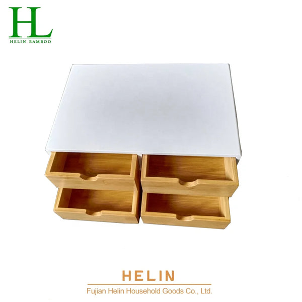 Bamboo Wood 4-Tier Desk and Office Organizer 13"