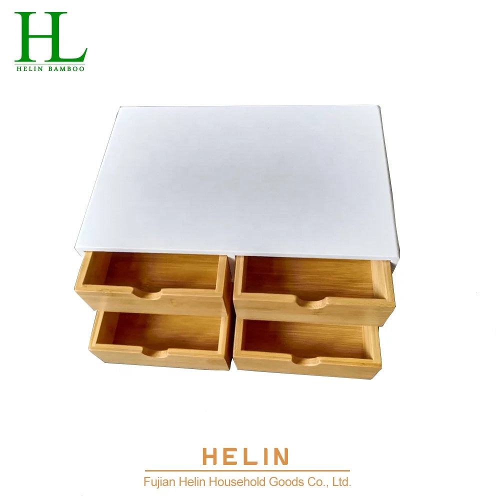 Bamboo Wood 4-Tier Desk and Office Organizer 13"