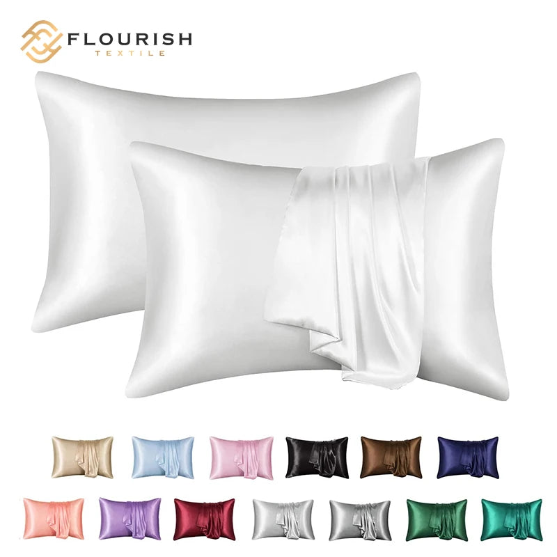 Satin Pillowcase Silky Pillow Cases for Hair and Skin No Zipper Pillow Cover