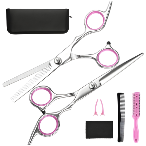 Haircutting Set with Stainless Steel Scissors and Accessories