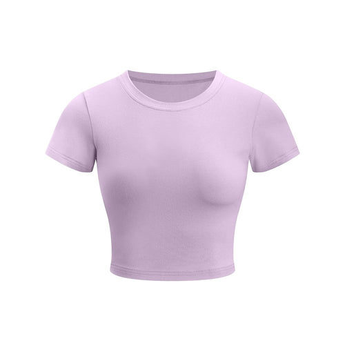 Fitness Yoga Wear Cotton Short Sleeve T Shirts for Women