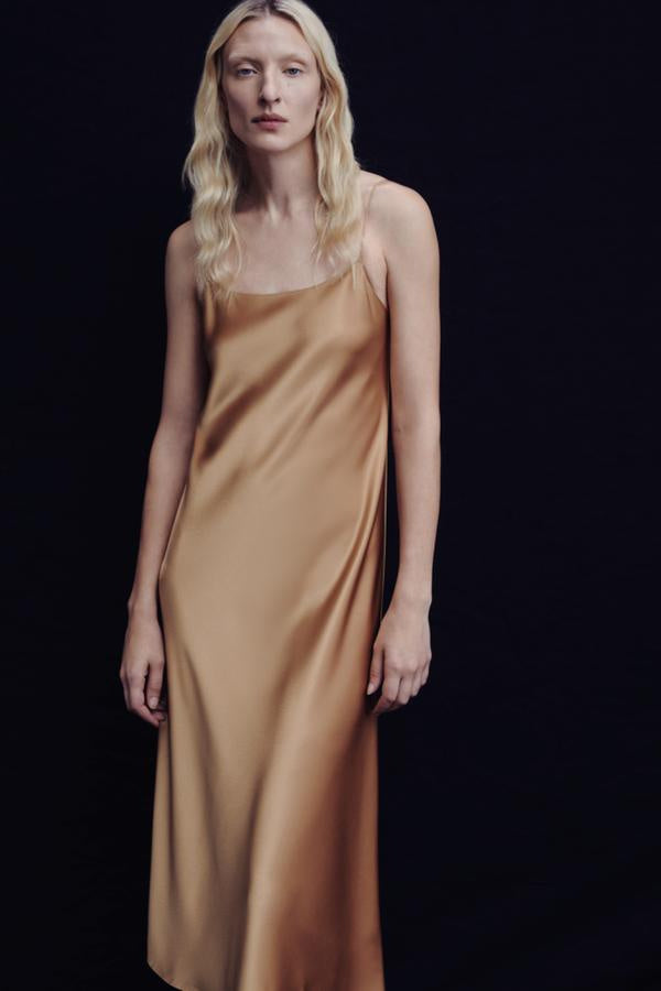 Cowl-Neck Backless Maxi Dress Slit Silk Chiffon Women's Long