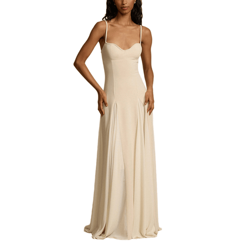 Strapless Flowy Maxi Slip Wedding Dress