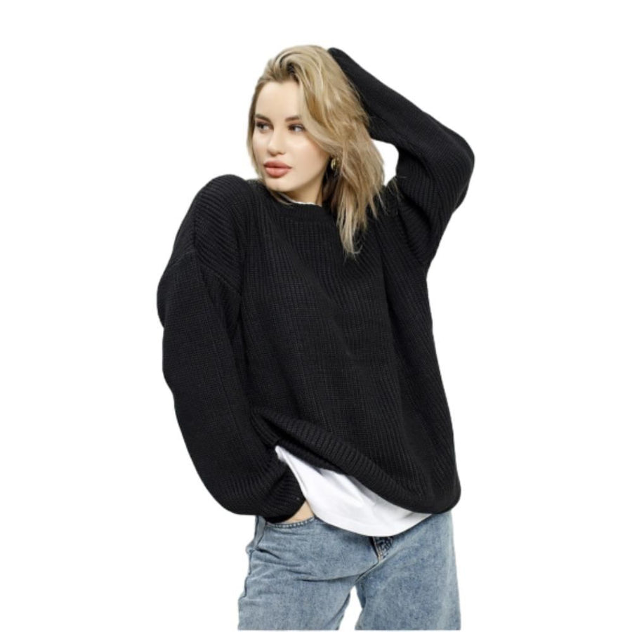 Best-Selling Classic Style Women's Turtleneck Loose-Fit Ribbed Hem