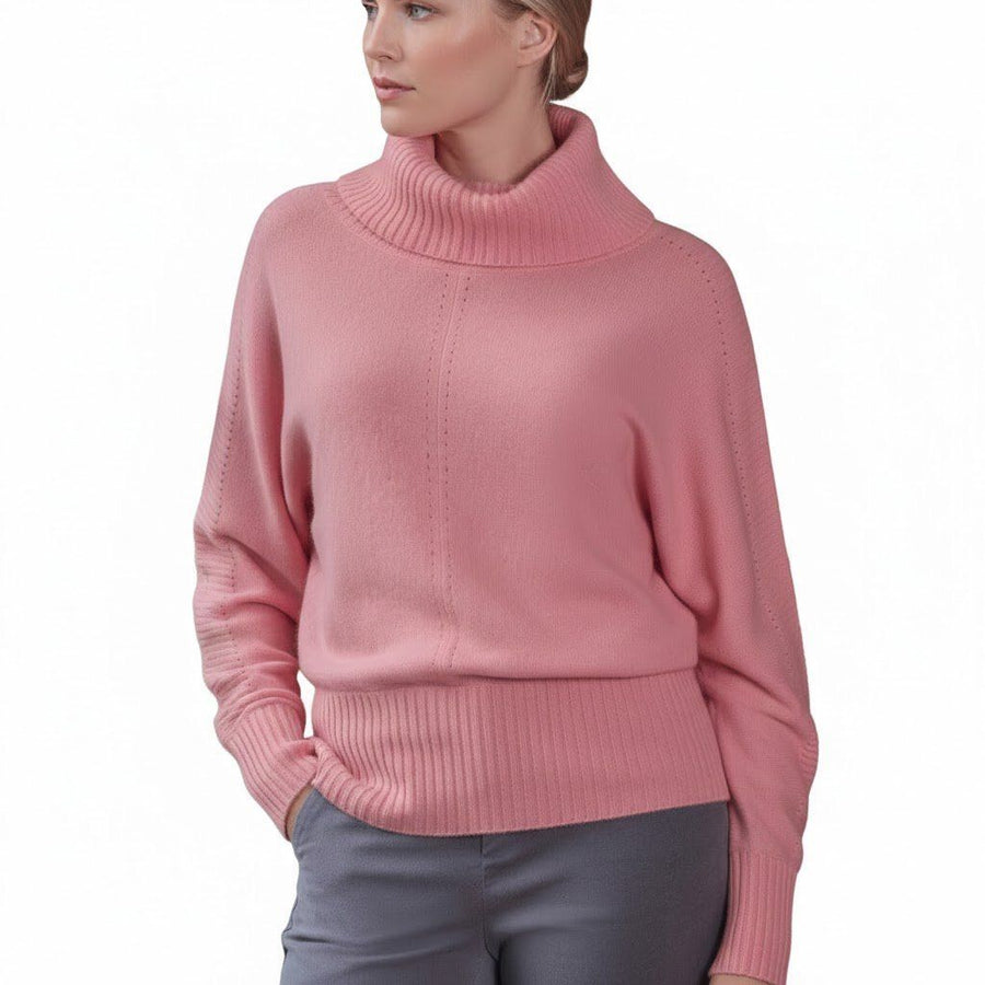 Dolman Sleeve Cowl Neck Women's Pullover Premium Cashmere Sweater