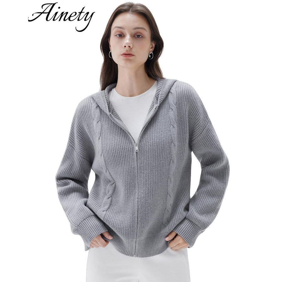 Pill Resistant Deformation Lady Knitted Sweater for Weekend Walk