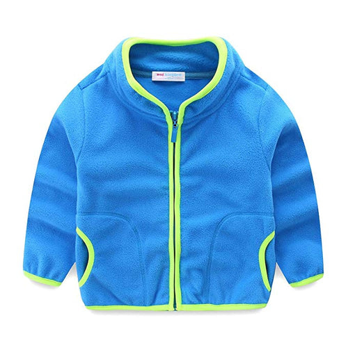 Toddler Kids Baby Goods Fleece Jackets Lightweight Plain