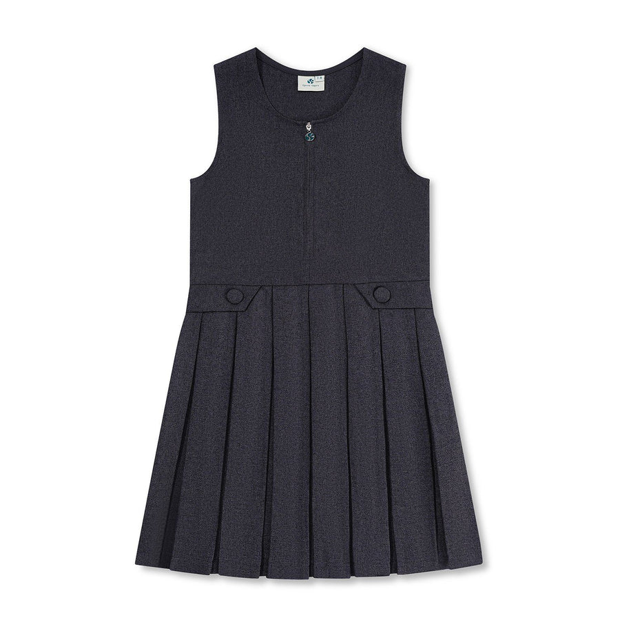 Student Girls Pleated Hem Pinafore Kids Durable School Uniform Jumper