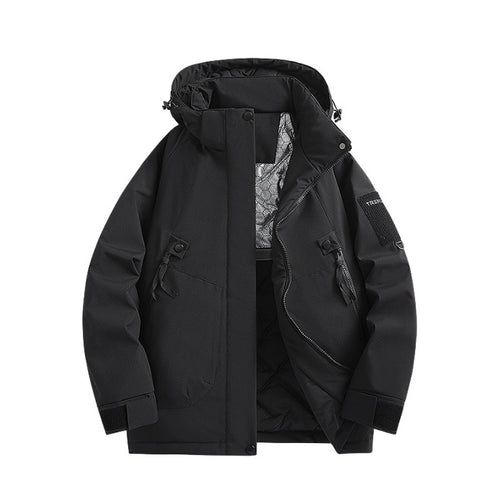 Windproof and Tear-Resistant Outdoor Jackets Fleece-Lined Warm