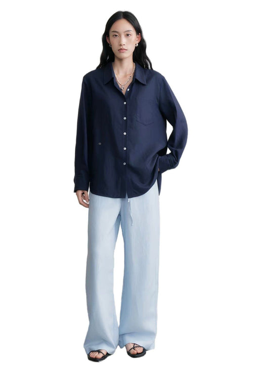 Summer Skin-Friendly Solid Color Linen Loose Straight Loungewear