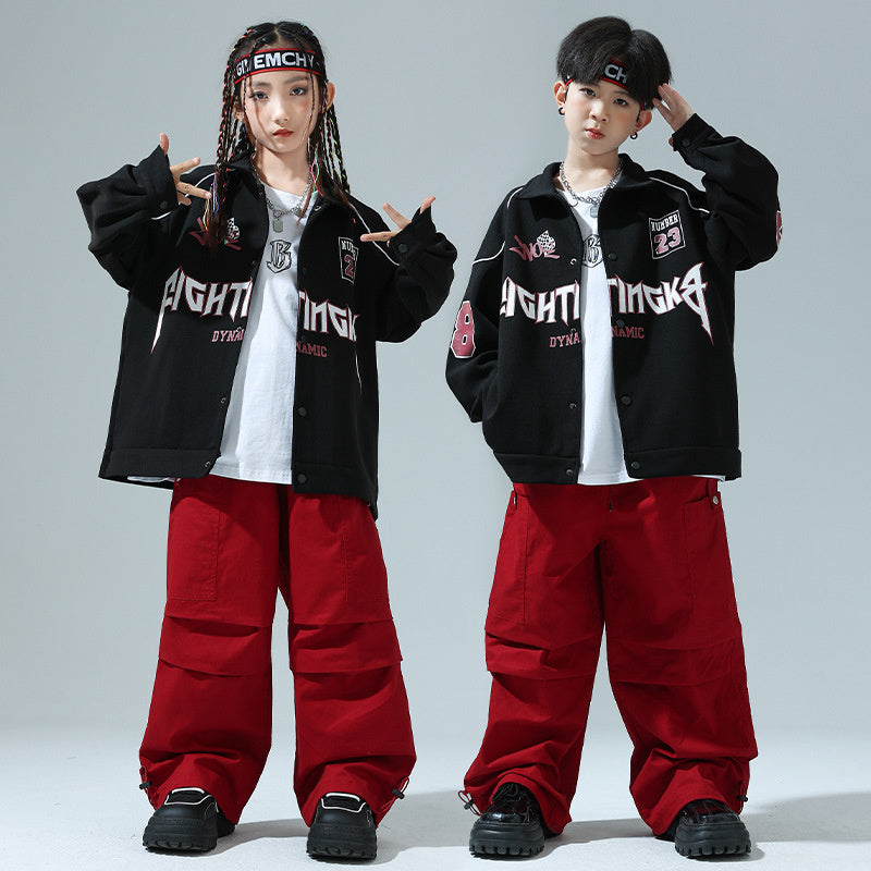 Children's Hiphop Outfit Coat Girl's Fried