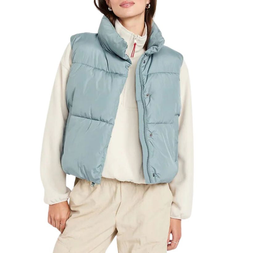 Sleeveless Puffer Vest Women Down Jacket Winter Warm Nylon