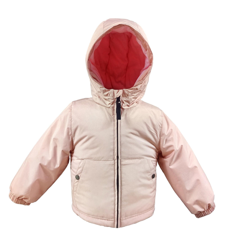 Kids' Pink Hooded Jacket Padded Winter Cute Outdoor