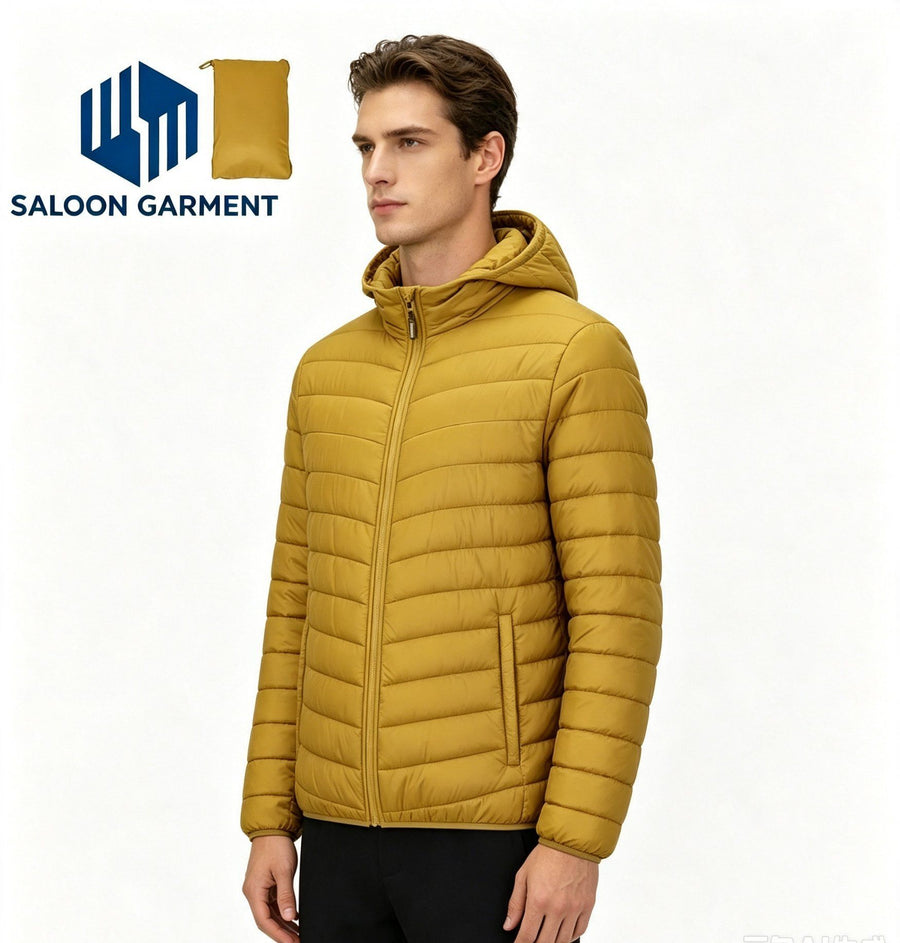 Men Water Repellent Lightweight Packable Ski Winter Padded Puffer Jacket