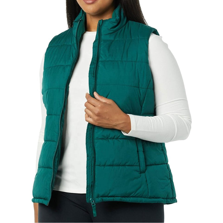 Women's Puffer Vest Plus Size Windproof Plain Duck Down Outdoor