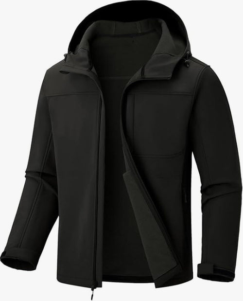 Men's Winter Fleece Lined Hooded Water Resistant Insulated Windbreaker
