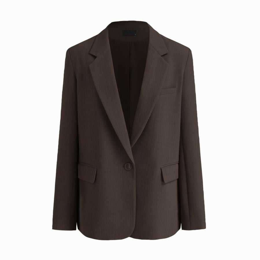 Ladies' Loose Fit Collared Blazer for Office Wear