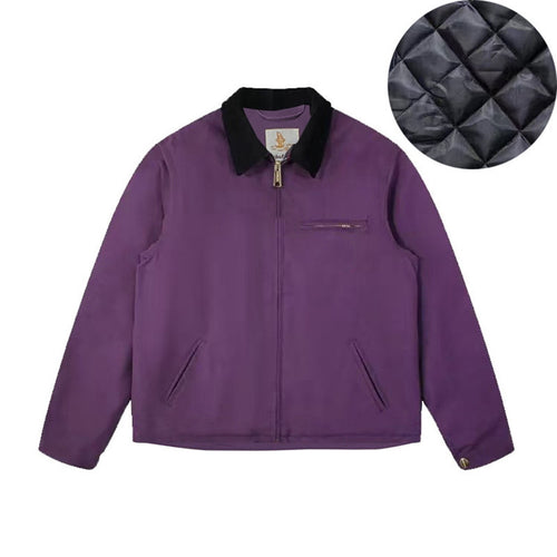 Plain Dyed Bomber Jacket Outdoor Waterproof Reversible Brown Men Winter