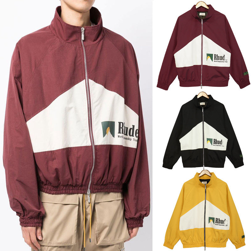 Mens Zip up Jacket Hip Hop Streetwear Baseball Windbreaker Plus Size