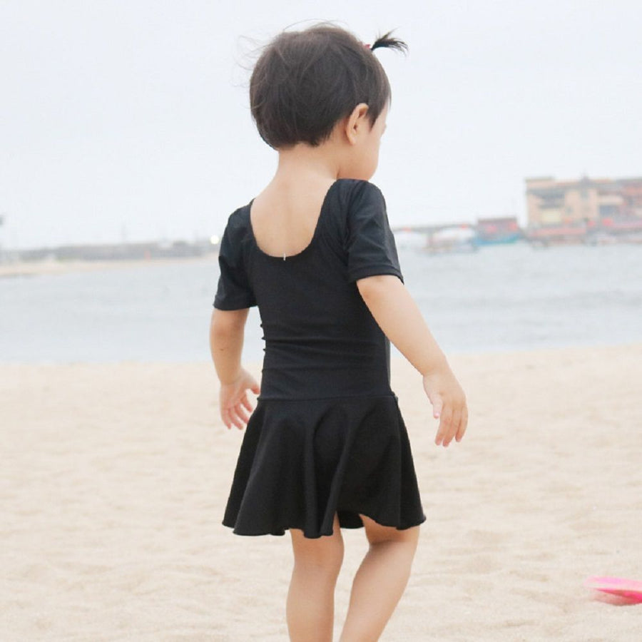 Basic Moves Short Sleeve Leotard with Attached Skirt