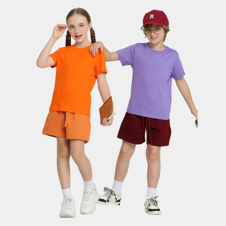 Kids' Dopamine Style Crew Neck Short Sleeve T-Shirt