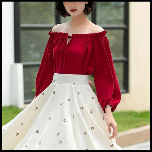 Red Blouse for Summer Outings and Events