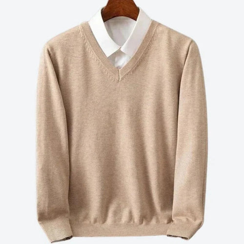 Men's Soft Cashmere Sweater with Crew Neck Pullover
