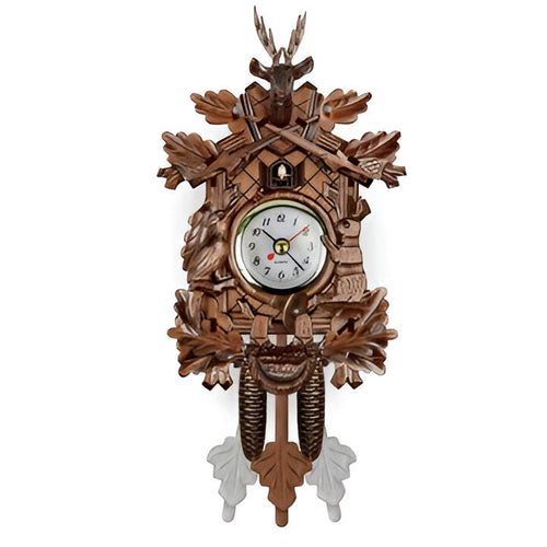 MDF Cuckoo Wall Clock with Carved-Style Details
