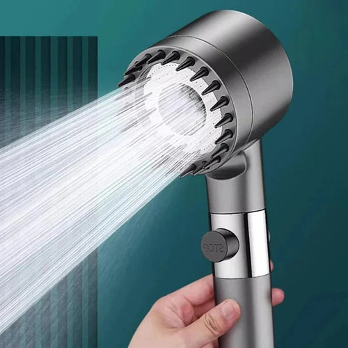 Power Rinse Shower Head with High-Pressure, Easy-Mount Water Saver