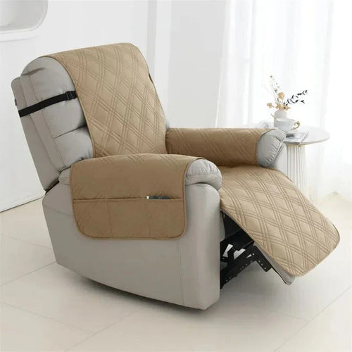 Non-Slip Waterproof Quilted Recliner Cover with Elastic Straps